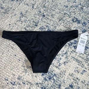 NWT Roxy Black Moderate Coverage Bikini Bottoms Sz. L